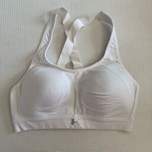 Under Armour | Cross-Bra Sports Bra | White | Size M
